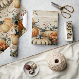 Perfektes Pumpkin Party Halloween Erntedank Fall Geschenkpapier
