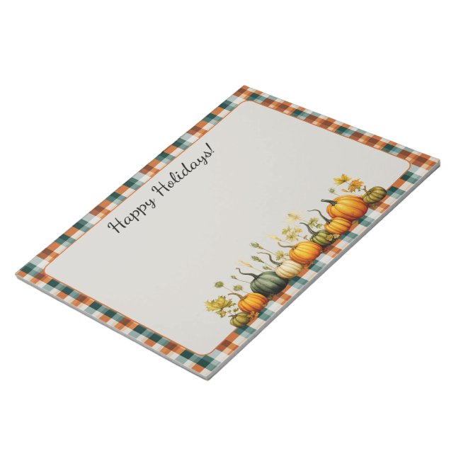 Perfektes Pumpkin Party Halloween Erntedank Fall Notizblock (angewinkelt)