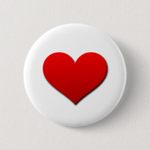 Perfektes Red Valentine Herz Button