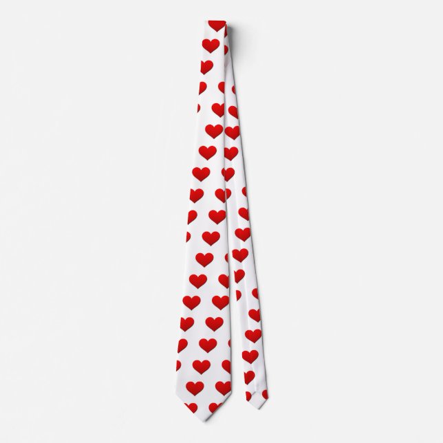 Perfektes Red Valentine Herz Krawatte (Vorderseite)