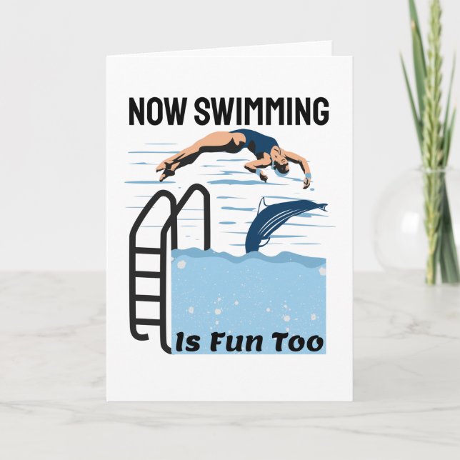Perfektes Schwimmerdesign - Schwimmen macht Spaß Karte (Vorderseite)