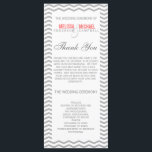 Perfektes Zickzack/Zig Zag Hochzeitsprogramm Programm<br><div class="desc">Ändern Sie die Farben,  um sie Ihrem Thema anzupassen.  Klicken Sie auf "Anpassen",  um die Schriftart/Texte zu verschieben.</div>