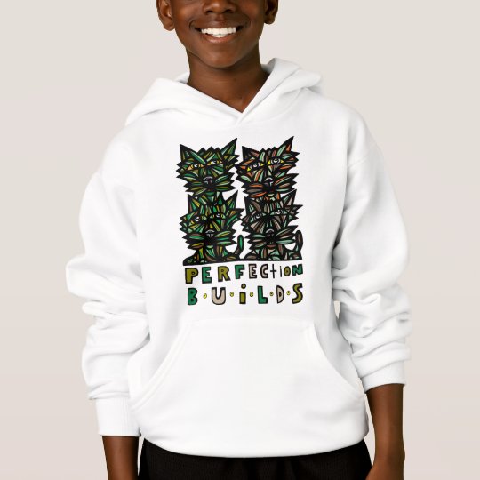 "Perfektion errichtet" den Hoodie der Jungen
