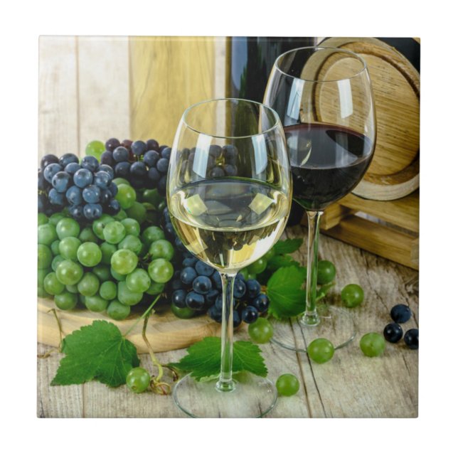 Perfektion, guter Wein, Fliese (Vorderseite)