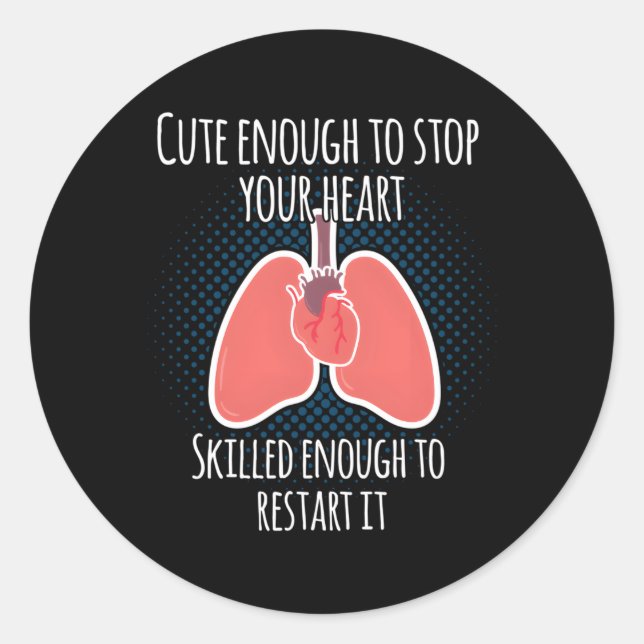 Perfusiologe Runder Aufkleber (Vorderseite)