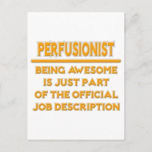 Perfusionist .. Stellenbeschreibung Postkarte