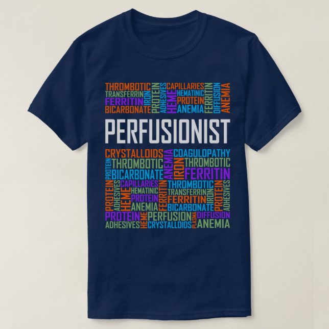 Perfusionistische Worte T-Shirt (Design vorne)