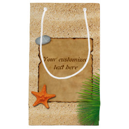 Pergament auf Sandgrund - Kleine Geschenktasche Geschenktüte