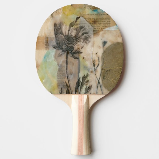 Pergament Blumen-II Tischtennis Schläger (Vorderseite)