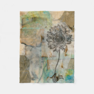 Pergament Blumeni Fleecedecke