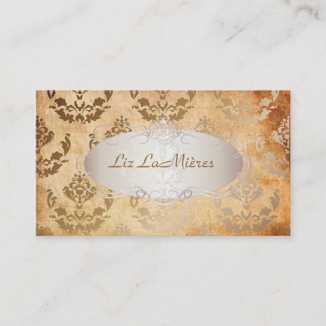 Pergament PixDezines firenze Damask/Imitate Visitenkarte (Vorderseite)