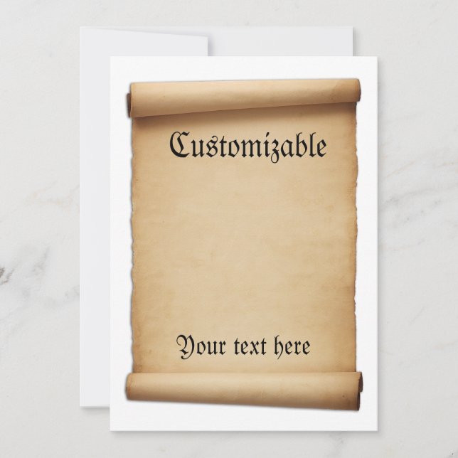 Pergament-Proklamations-Rolle Einladung (Vorderseite)