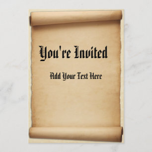 Pergament-Proklamations-Rolle werden Sie Einladung