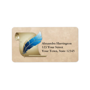 Pergament-Rolle und Spule Adressaufkleber