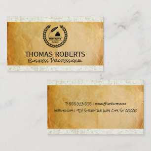 Pergamentpapier   Notar-Logo Visitenkarte