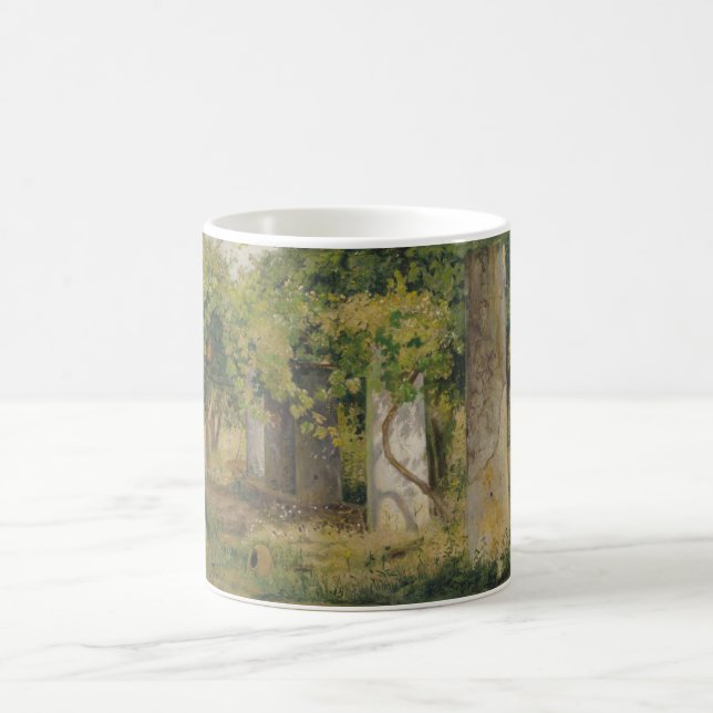 Pergola mit Weintrauben (Weinlandschaft) Kaffeetasse (Mittel)
