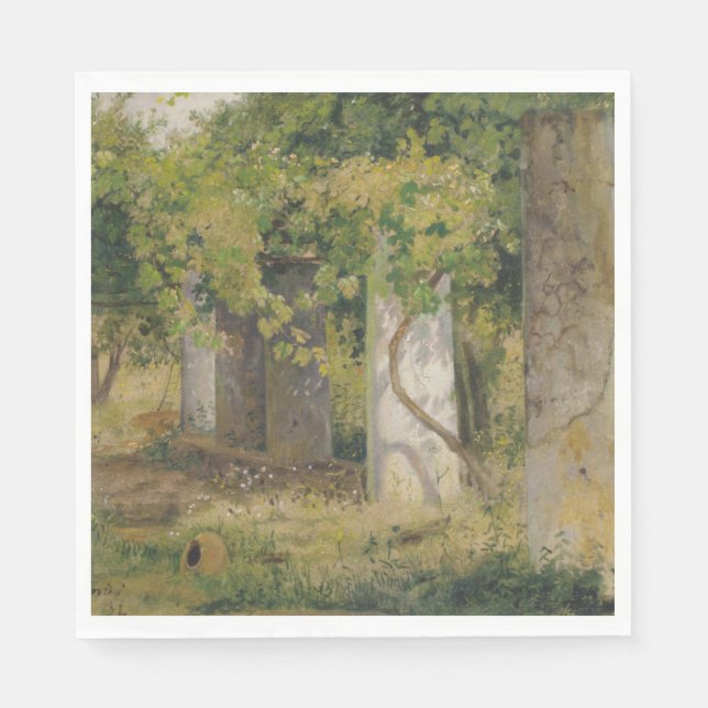 Pergola mit Weintrauben (Weinlandschaft) Serviette (Vorderseite)