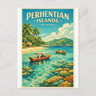 Perhentian-Inseln, Malaysia, in einem lebendigen Postkarte