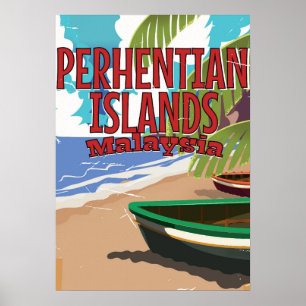 Perhentian-Inseln Malaysia Vintage-Reiseposter Poster