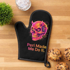 Peri hat mich dazu gebracht – Neon-Mischief-Schäde Ofenhandschuh