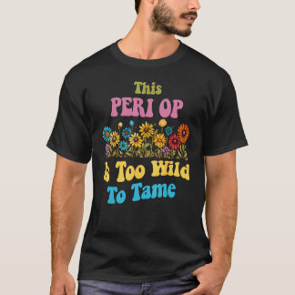 Peri OP Süße Retro Damen Wildblume Peri OP Kranken T-Shirt
