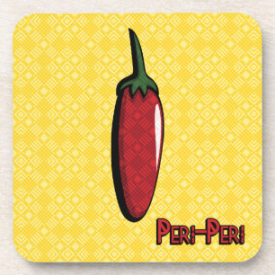 Peri-Peri Chili Pepper Kunststoff-Untersetzer Getränkeuntersetzer