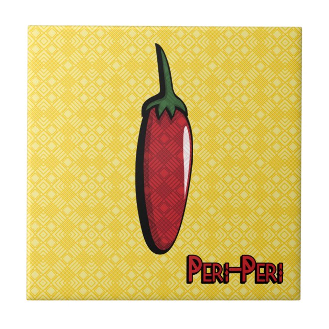 Peri-Peri-Chili Pepper Tile Fliese (Vorderseite)