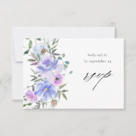Peri und Lila mit Meal-RSVP-Karte RSVP Karte