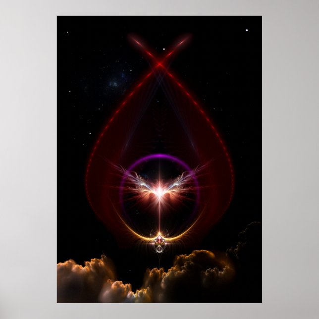 Peridin Fraktal Art Wall Poster (Vorne)