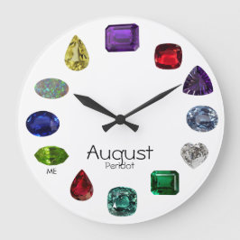 Peridot, August Birthstone Große Wanduhr