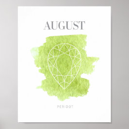 Peridot Birthstone August Poster
