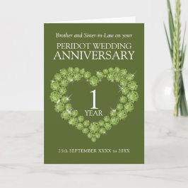 Peridot Hochzeitstag im Foto grün Karte