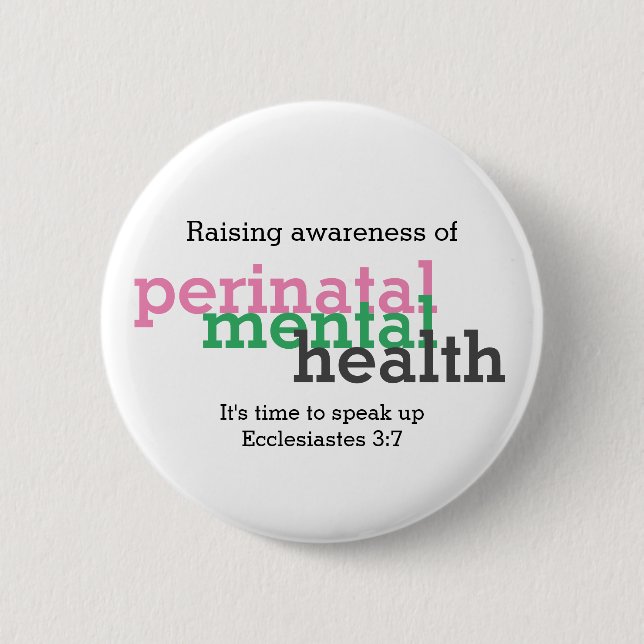 PERINATALE PSYCHISCHE GESUNDHEIT Sensibilisieren Button (Vorderseite)