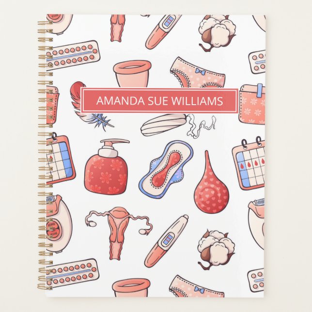 Period / Menstrual Cycle - Your Name /Monogram Not Planer (Vorderseite)
