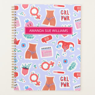 Période / Cycle menstruel - Votre Nom /Monogramme