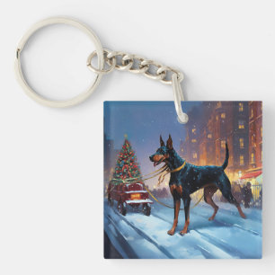 Période festive de Noël Doberman