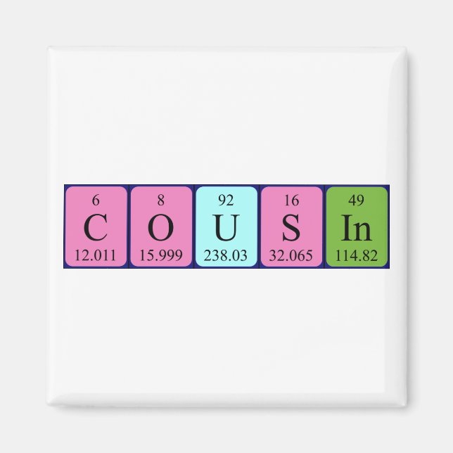 Periodenmagnet des Cousins Magnet (Vorne)