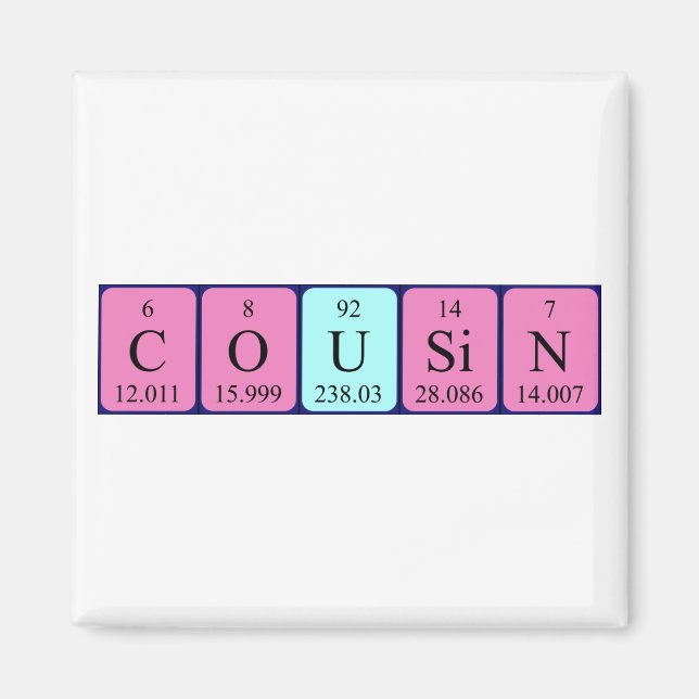 Periodenmagnet des Cousins Magnet (Vorne)