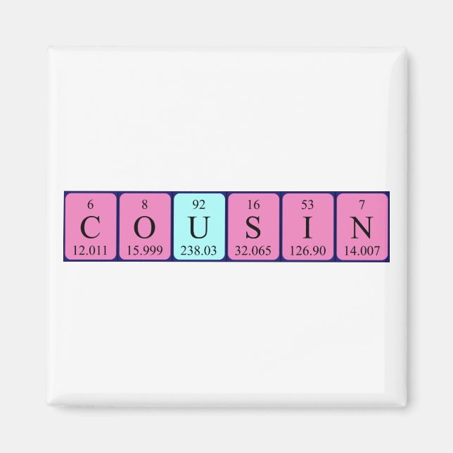 Periodenmagnet des Cousins Magnet (Vorne)
