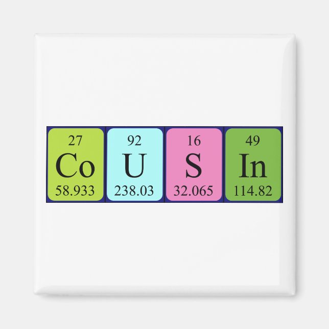 Periodenmagnet des Cousins Magnet (Vorne)