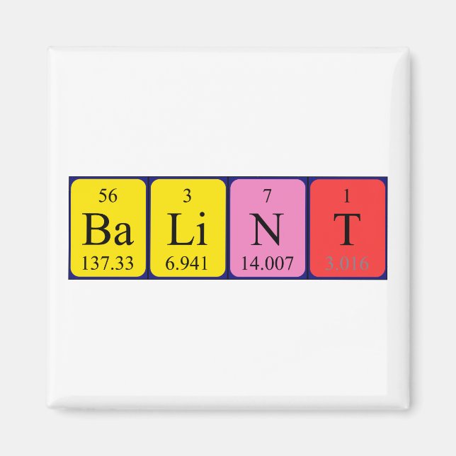 Periodenmagnet für Bálint Magnet (Vorne)