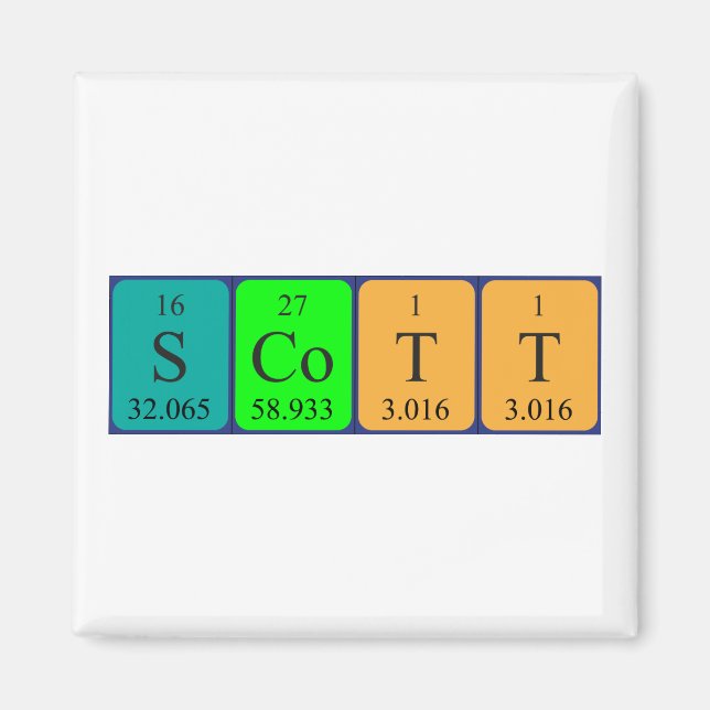 Periodenmagnet von Scott Magnet (Vorne)