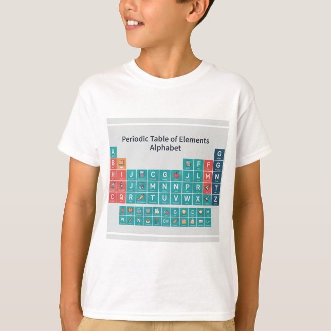 Periodensystem der Elemente Alphabet Poster T-Shirt (Vorderseite)