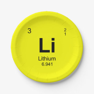 Periodensystem der Elemente (Lithium) Pappteller
