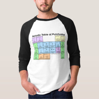Periodensystem der Interpunktion Baseball-Shirt T-Shirt