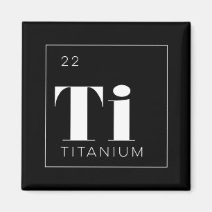 Periodensystem-Element-Knopf-//-Titan Magnet