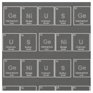 Periodensystem-Geniegewebe Stoff