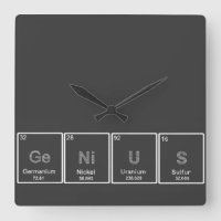 Periodensystem-Geniequadrat-Wanduhr