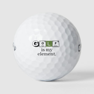 Periodensystem 'Golf ist mein Element' Wissenschaf Golfball