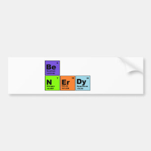 Periodensystem-Nerdy Produkte Autoaufkleber